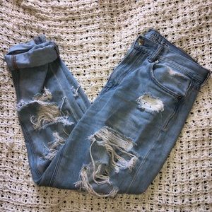 American Eagle Distressed Mom Jeans